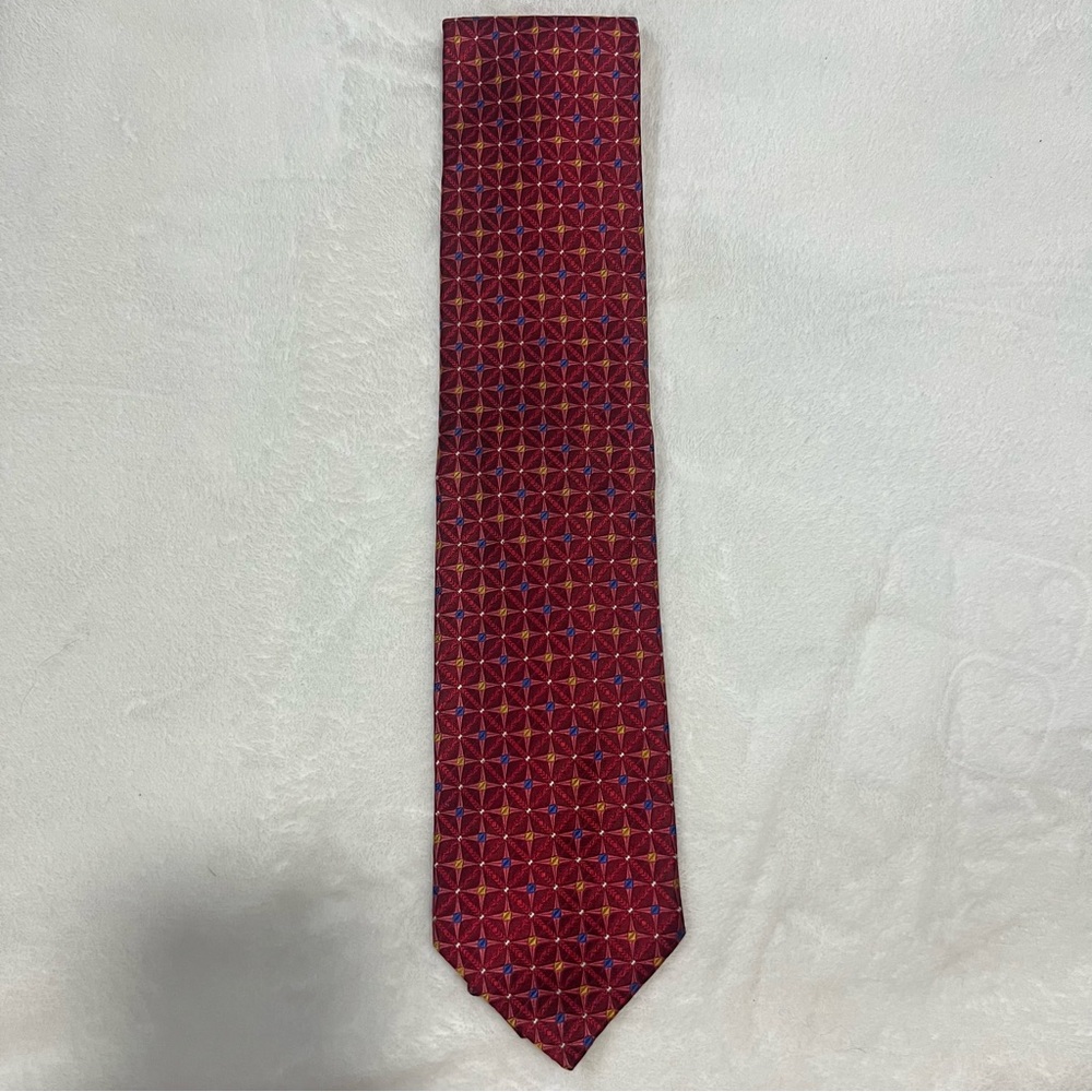ROBERT TALBOTT RED PATTERN TIE